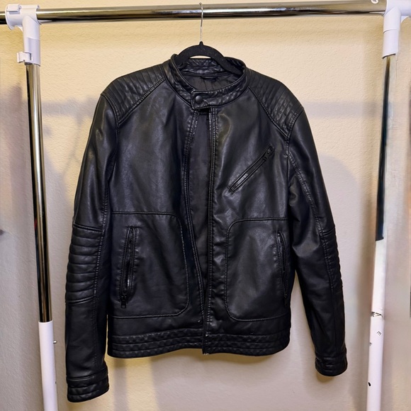 Express Black Leather Jacket - Picture 1 of 1